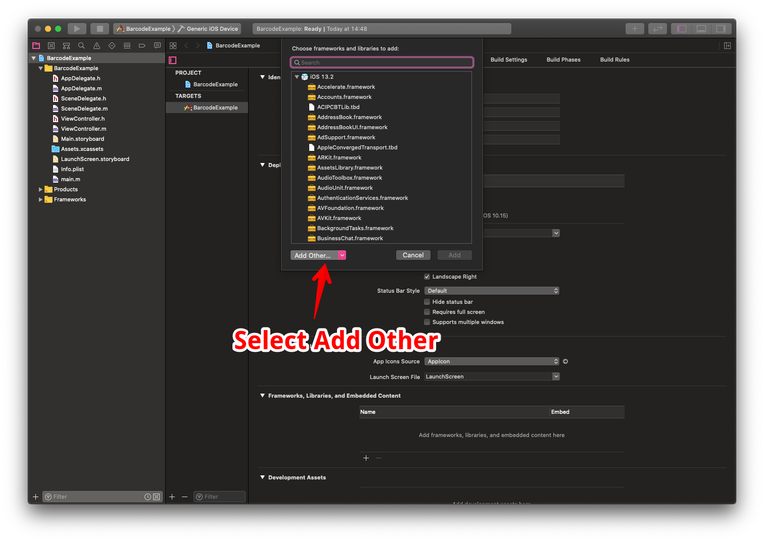 Select 'Add Other...'