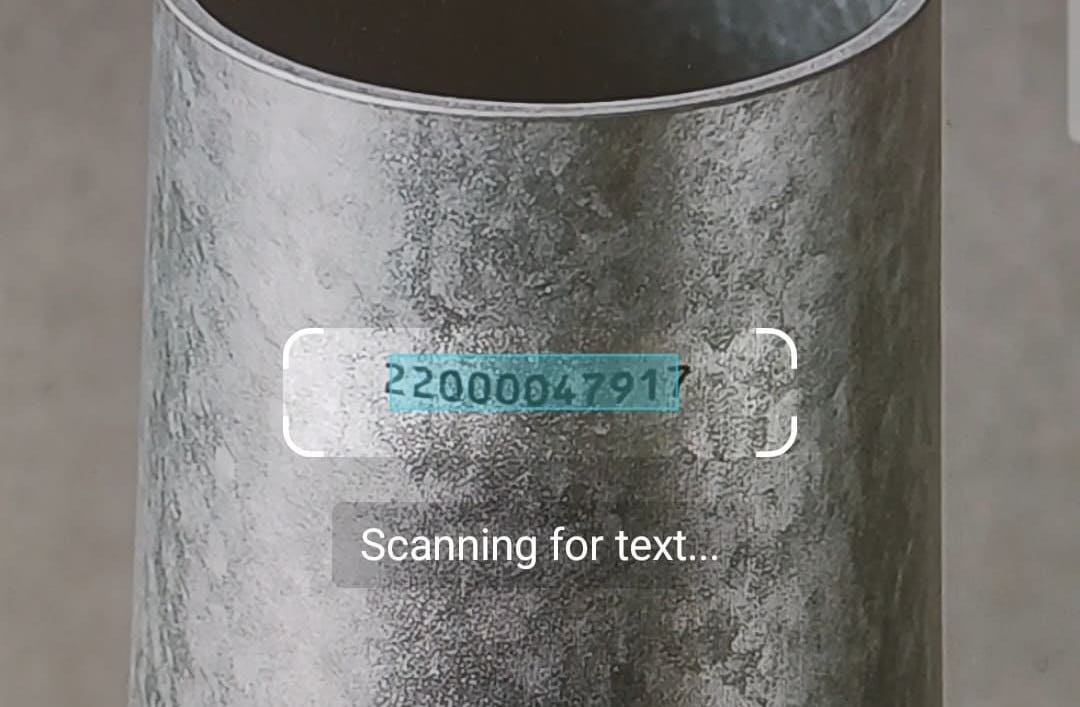 Scanning a serial number with the Android Text Pattern Scanner