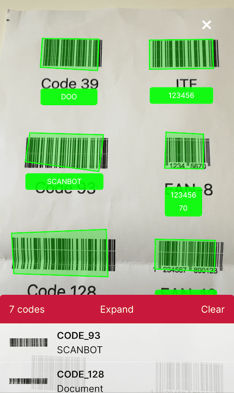 Using the Web Barcode Scanner SDK&#39;s Multi Scan mode