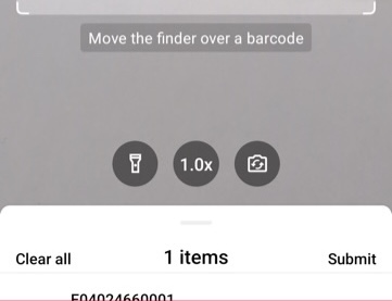 Web Barcode Scanner using the small collapsed results sheet mode